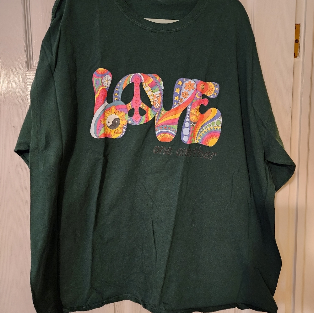 Hunter Green Love One Another Long Sleeve Tee